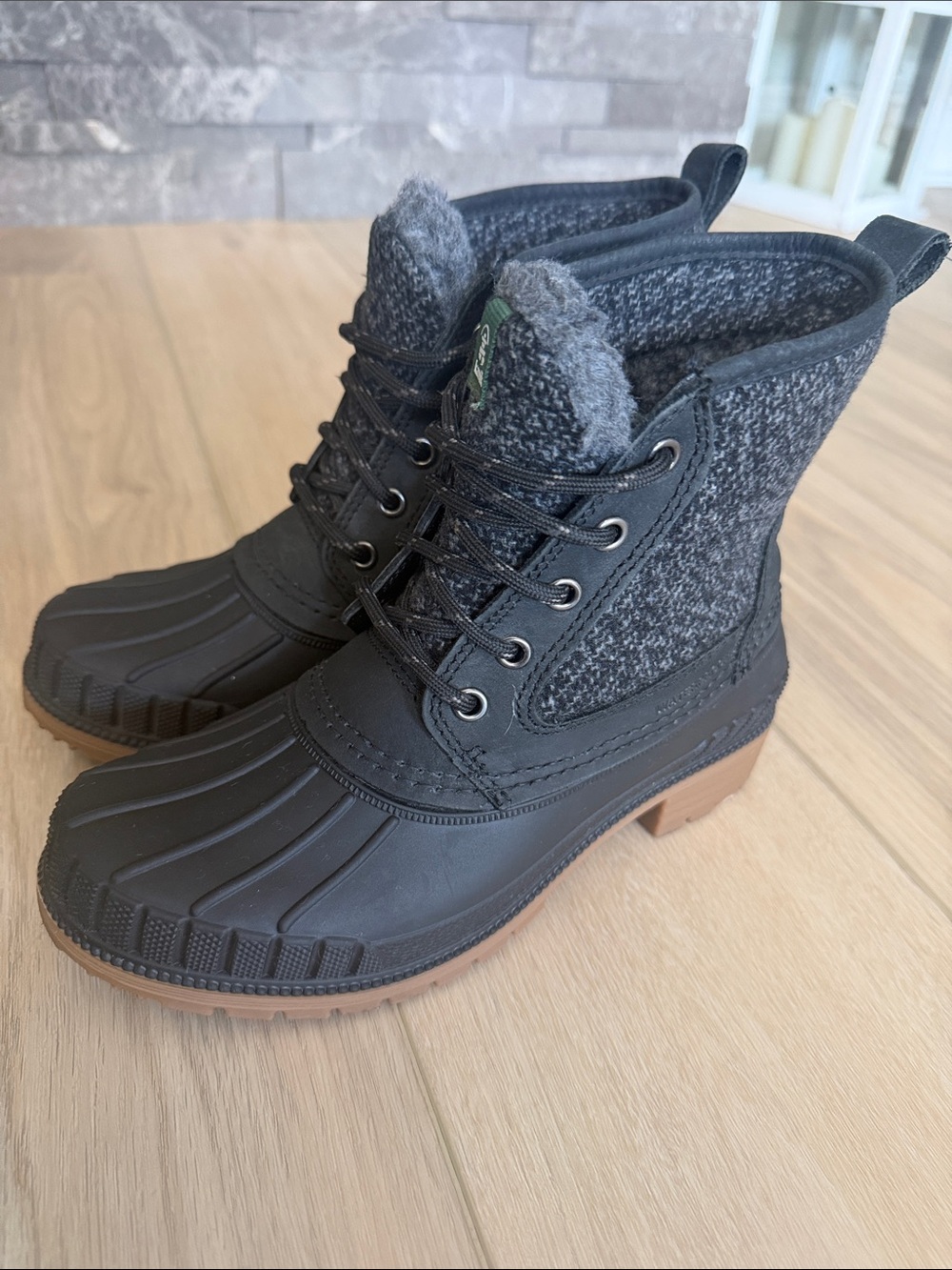 Kamik Women’s Black & Gray Waterproof Winter Ankle Boots